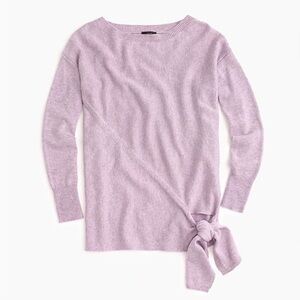J.Crew | Boat-neck tie-waist tunic sweater | Lilac | Size XS
